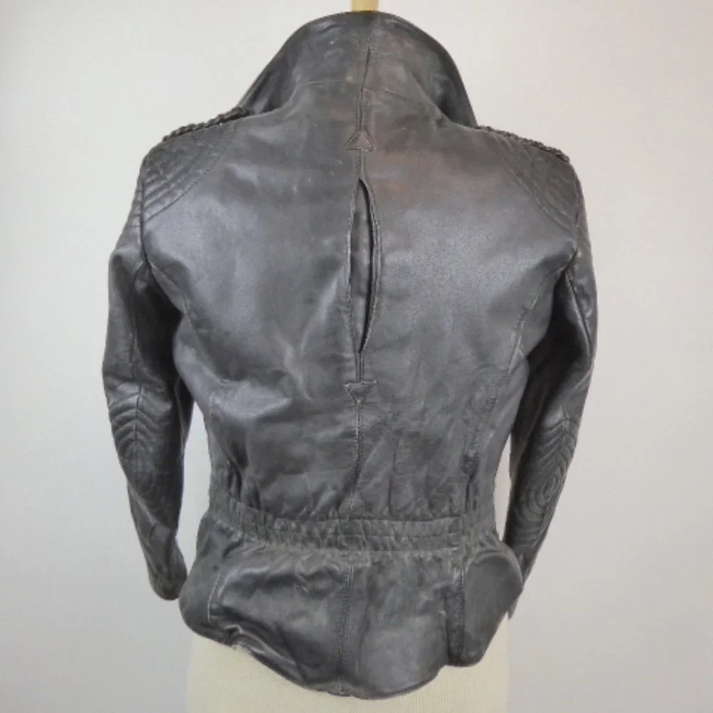 Hein Gericke HARLEY DAVIDSON MOTO LEATHER JACKET braided epaulets vintage 40 M